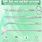 Aquarium Aquascape Tools Kit, 4 in 1 Anti-Rust Aquatic Plant Aquascaping Tool - Image 7