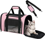 Cat Carrier Soft for Pets Up to 15 Lbs, Cat Travel Bag Soft-Sided by Alwaysstandbehindyou