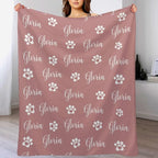 Personalized Paw Print Dog Blanket - Image 3