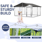 Petonly Outdoor Dog Enclosure Heavy Duty Dog Kennel House Mesh Dog Big Cage Pet - Image 3