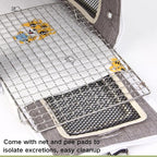 Bird Travel Carrier with Perch Parakeet Carriers with Net, Pad Mat, Feeder - Image 8