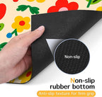 Pet Feeding Mat 24x16 inch Colorful Flower Print Pet Bowl Placemat Non Slip - Image 7