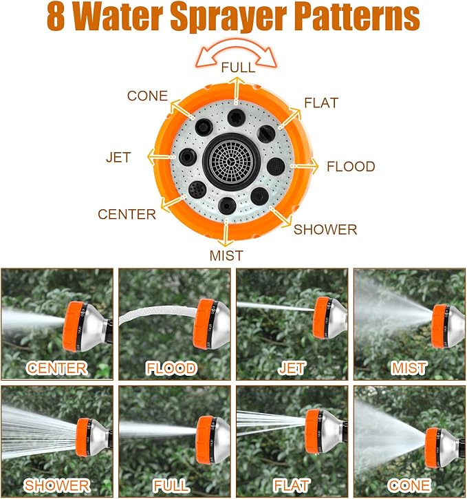 8 in 1 Garden Hose Nozzle Sprayer, Upgrade Dog Wash Hose Attachment - Image 3