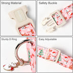 DOGWONG Christmas Dog Collar-Cute Pink Snowman Dog Collars, Adjustable - Image 3