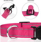 TagME Reflective Nylon Dog Collars, Adjustable Classic Pet Collar - Image 3