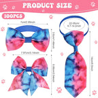 Reginary 100 Pieces Dog Bow Tie Collar Set Include 40 Dog Neckties, and 30 - Image 2