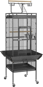 ZENY 61-inch Playtop Parrot Bird Cages, Wrought Iron Large Birdcage - Image 8