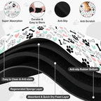 Dog Food Mat for Pet Cat Food Mat, Paws Absorbent Quick Dry Dog Bowl Mats for - Image 6