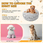 Youyole Medium Washable Round Dog Bed Cover Replacement Waterproof 30 x 30 x 10 - Image 3