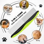 3PCS Pet Grooming Rake & Metal Comb & Flea Comb - Image 4