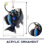 Anglerfish Christmas Ornaments 2025, Unique Fishing Ornaments - Image 2