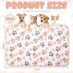 Chumia 40 Pcs Blankets Soft Fluffy Fleece Washable Pet Dog Sleep mat Paw Print - Image 2