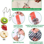 2 Pcs Chain Clauses Bird Cage Food Holder Stainless Steel Parrot Fruit & - Image 3