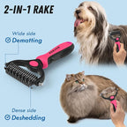 Pet Grooming Brush & Comb Combo, Cat & Dog Brush - Image 2
