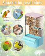 BNOSDM No Mess Bird Cage Feeders Automatic Bird Feeder Parrot Cage Accessories - Image 9