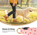 Cotton Handmade Dog Collar Cute and Distinctive Patterns Pink Heart - Image 6