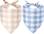 Spring Dog Bandanas Large 2PCS, 4 Pattern Summer Floral Scarf - Image 2