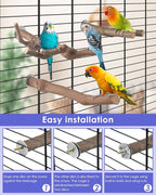 Bissap Bird Perch Stand 7PCS, Natural Grape Wood Pole Standing Parrot Cage - Image 5