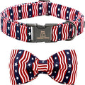 Lionheart glory American Flag Dog Collar, 4 of July Dog Bow Collar Heavy Duty by LionheartGlory