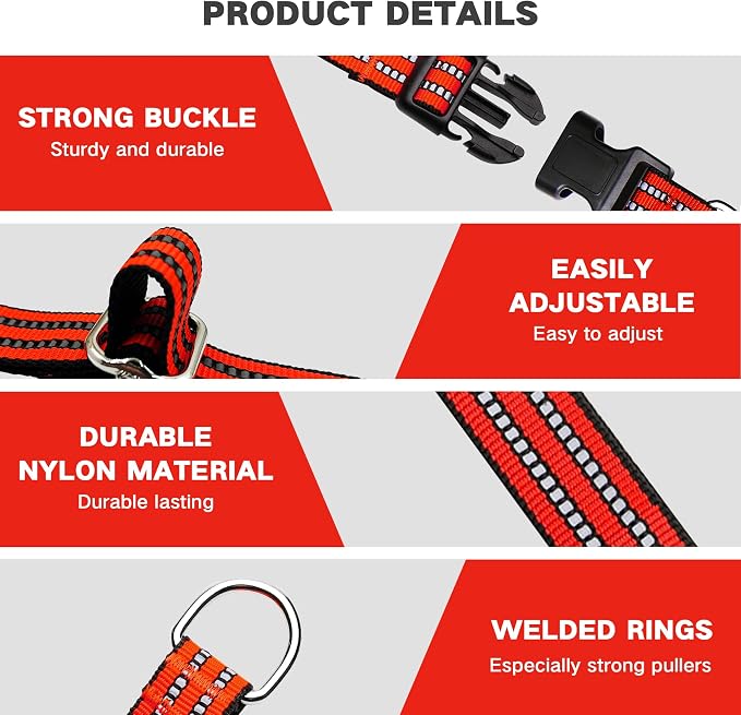 Hikiko Martingale Dog Collars Reflective Nylon Dog Collar - Image 3
