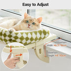 MEWOOFUN Cat Window Sill Perch for Indoor Cats, One-Step Sliding Clamping Slot - Image 2