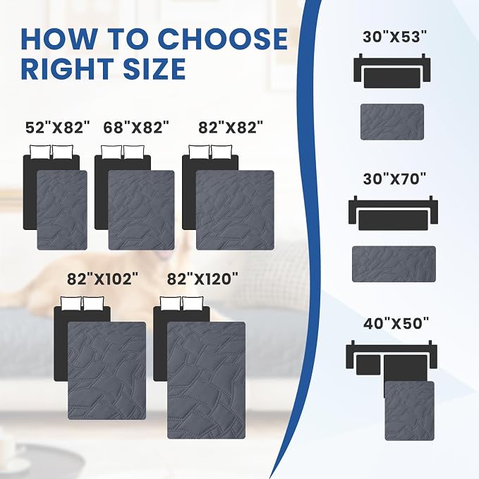 Waterproof Couch Covers for Pets, Waterproof Dog Bed Cover, Anti-Slip Soft Dog - Image 4