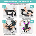 Lukovee Dog Backpack Carrier, Legs Out Easy-fit Dog Front Carrier - Image 4