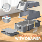 Enclosed Stainless Steel Cat Litter Box - Image 5
