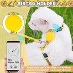 PUPTECK Adjustable Cat Harness and Leash Set Escape Proof Kitten Strap Collar - Image 3