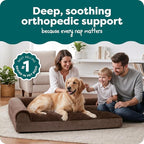 FurHaven Orthopedic Dog Bed for Large Dogs, L-Shaped Chaise Mattress, Egg Crate - Image 2