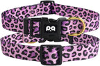 QQPETS Adjustable Soft Dog Collar: Print Flower Pink Multicolor Cute Patterns - Image 8