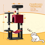DUMOS Small 44 Inch Cat Tree Tower, Cat Climbing Tower - Image 2