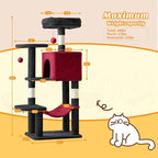 Sweetcrispy 44 Inch Cat Tree Tower, Cat Climbing Tower - Image 6