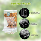 Rypet 2 Pack No Mess Automatic Bird Feeder Transparent Food Container Cage - Image 3