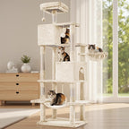 Sweetcrispy 66 inch Cat Tree Tower, Large Multi Level Cat Climbing Tower - Image 7