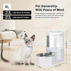 Sfozstra Large Dog Water Dispenser: 4L Stainless Steel Gravity Cat Water Feeder - Image 3