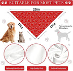 Valentines Dog Bandanas, Heart Red White Heart Dog Scarf, Mother's Day Dog - Image 7