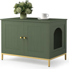 Homhedy Cat Litter Box Enclosure, Cat Washroom Furniture by Homhedy