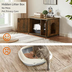 unipaws Top Opening Cat Litter Box Enclosure, Friendly to Elderly People - Image 2