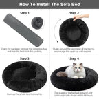 Dog Bed for Small Medium Large Dogs, 24 inch Calming Dogs Bed, Washable-Round - Image 6