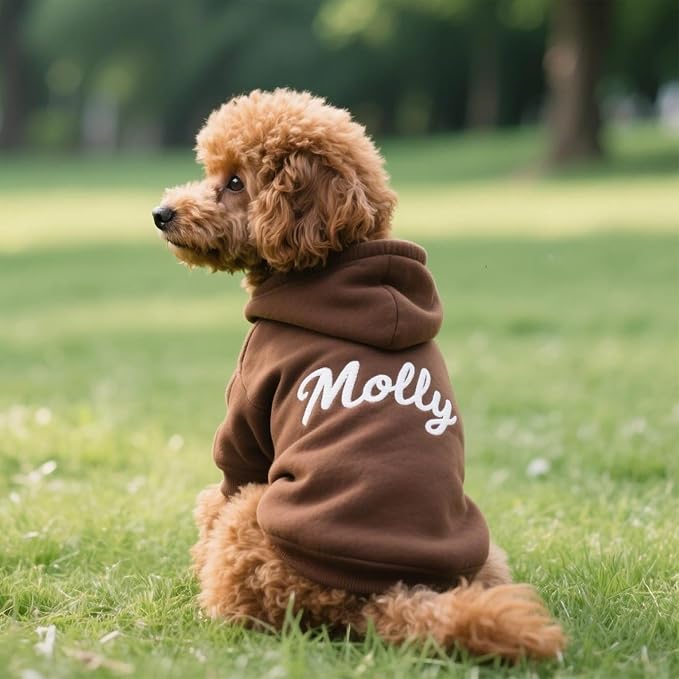 Personalized Name Dog Hoodie, Embroidered Hoodies Pets Name, Custom Pet Memorial - Image 3