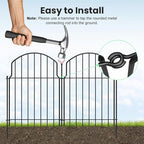 19Pcs Decorative Garden Fence, 20in/20.5ft Rustproof Metal Fences Animal - Image 3