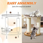 Wood Cat Tree Tower with Scratching Posts – Handmade Cat Condo - Image 4