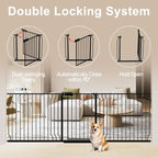 WAOWAO Baby Gate 52.76-62.2" Extra Wide Pressure Mounted Walk Through Swing - Image 4