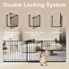 WAOWAO Baby Gate 62.20-71.26" Extra Wide Pressure Mounted Walk Through Swing - Image 4
