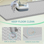 Cat Litter Mat for Litter Box, Silicone Large Cat Litter Trapping Mat - Image 3