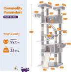 Allewie 81 Inches Tall Cat Tree/Multi-Level Large Climbing Tree House and Towers - Image 3