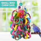Bird Toys Conure Toys, Bird Parrot Foraging Shredder 24 Pcs Colorful Bagel - Image 4