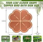 Bird Bath Copper Disk, Four-Point Support Design 99.99% Pure Copper Cleaning - Image 2