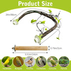 PINVNBY 2 PCS Bendable Bird Perches Simulation Branch Parrot Perch Stand - Image 2